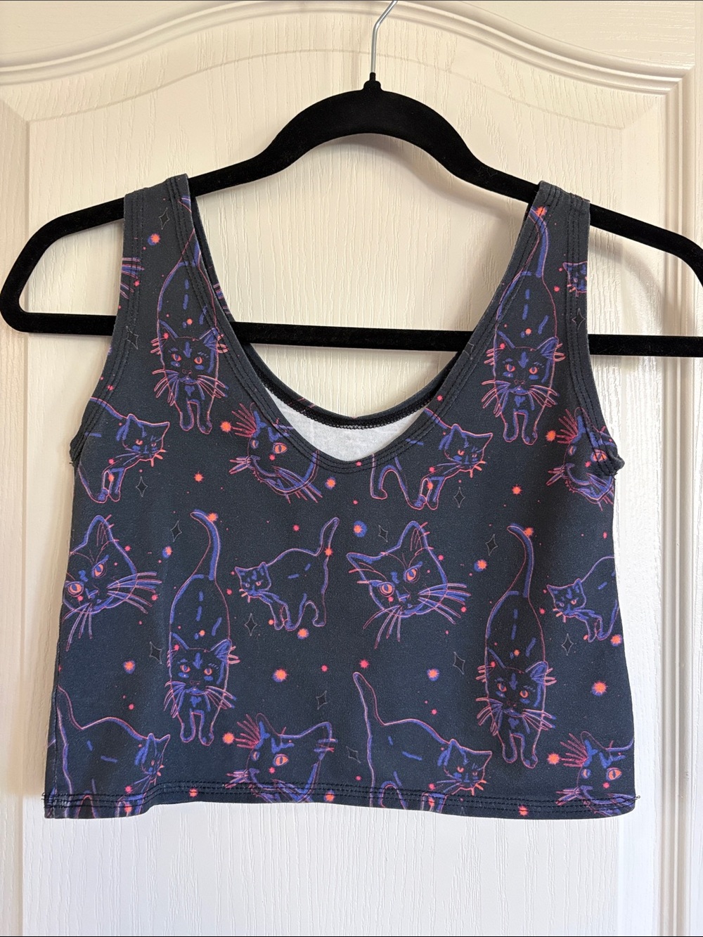 Rare Hot Mango Undies space cats crop tank top